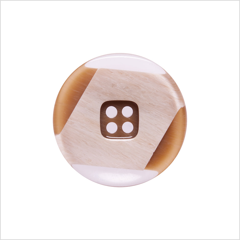 Italian Brown Abstract Semi-Clear 2-Hole Plastic Button - 36L/23mm Italian Brown Abstract Semi-Clear 2-Hole Plastic Button - 36L/23mm