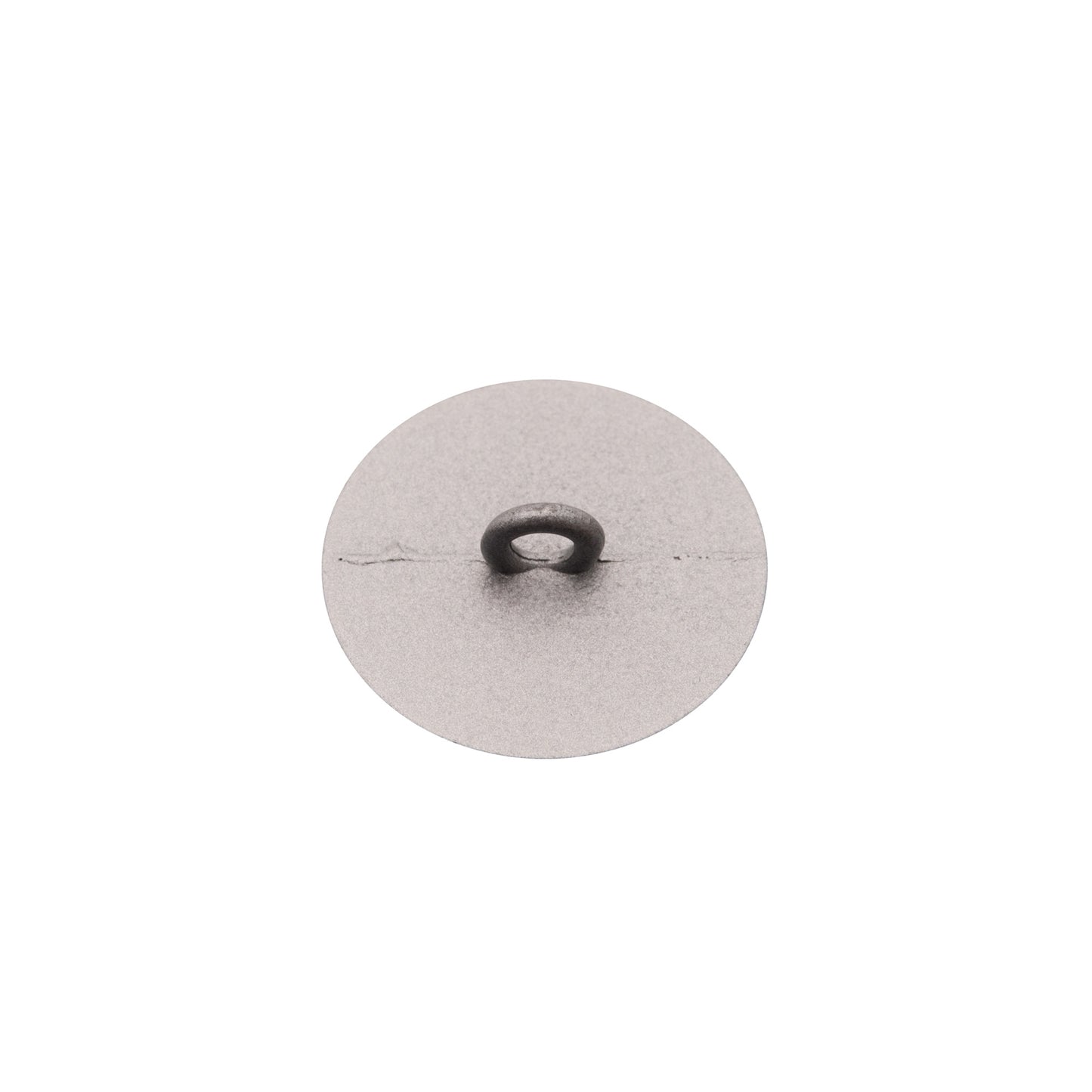 Italian Silver Zamac Shank Back Button - 36L/23mm Detail Italian Silver Zamac Shank Back Button - 36L/23mm Detail