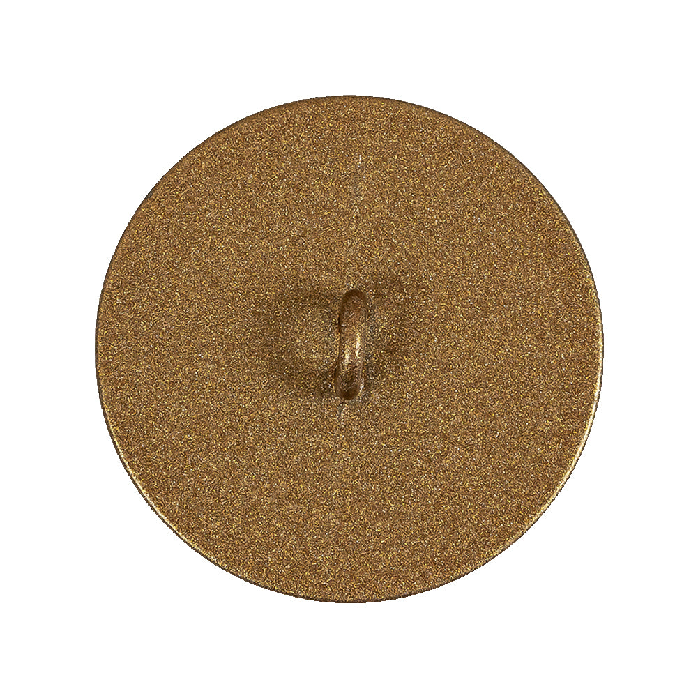 Italian Gold Zamac Shank Back Button - 44L/28mm - Detail Italian Gold Zamac Shank Back Button - 44L/28mm - Detail
