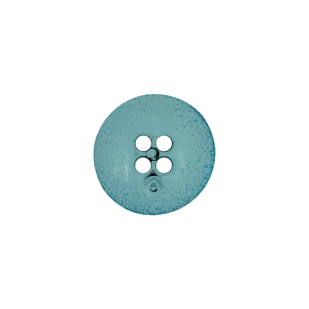 Italian Blue 4-Hole Plastic Button - 24L/15mm - Detail Italian Blue 4-Hole Plastic Button - 24L/15mm - Detail