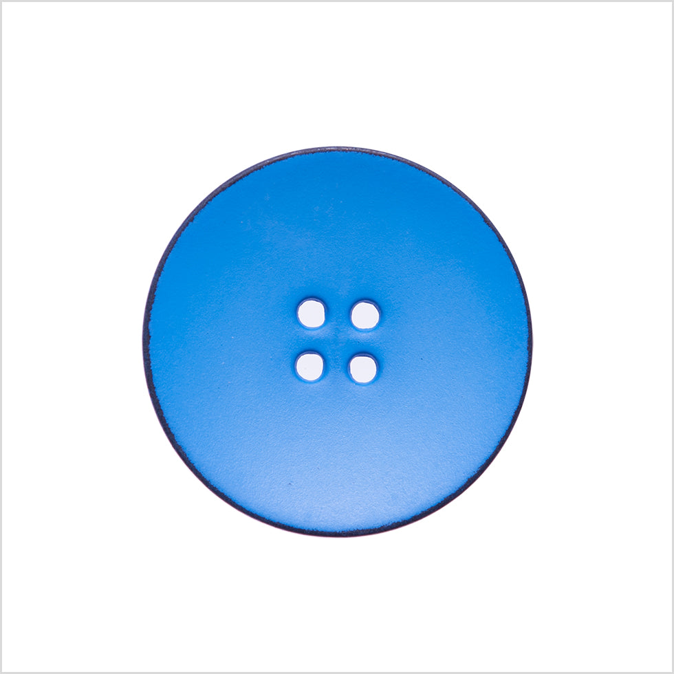 Italian Blue 4-Hole Plastic Button - 36L/23mm Italian Blue 4-Hole Plastic Button - 36L/23mm