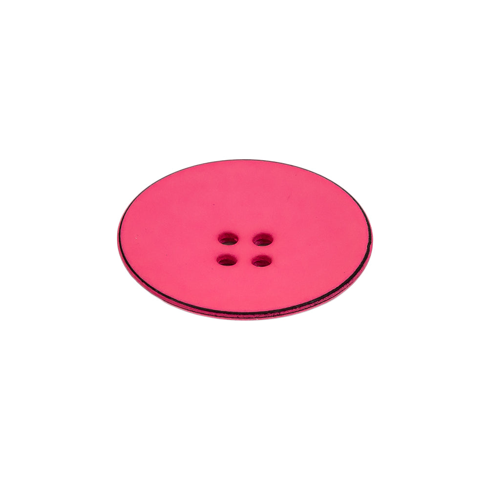 Italian Pink 4-Hole Plastic Button - 36L/23mm Folded