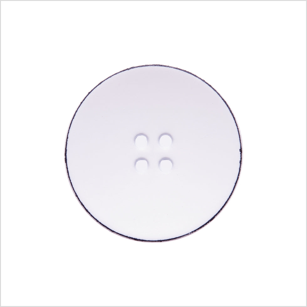 Italian White 4-Hole Plastic Button - 36L/23mm Italian White 4-Hole Plastic Button - 36L/23mm