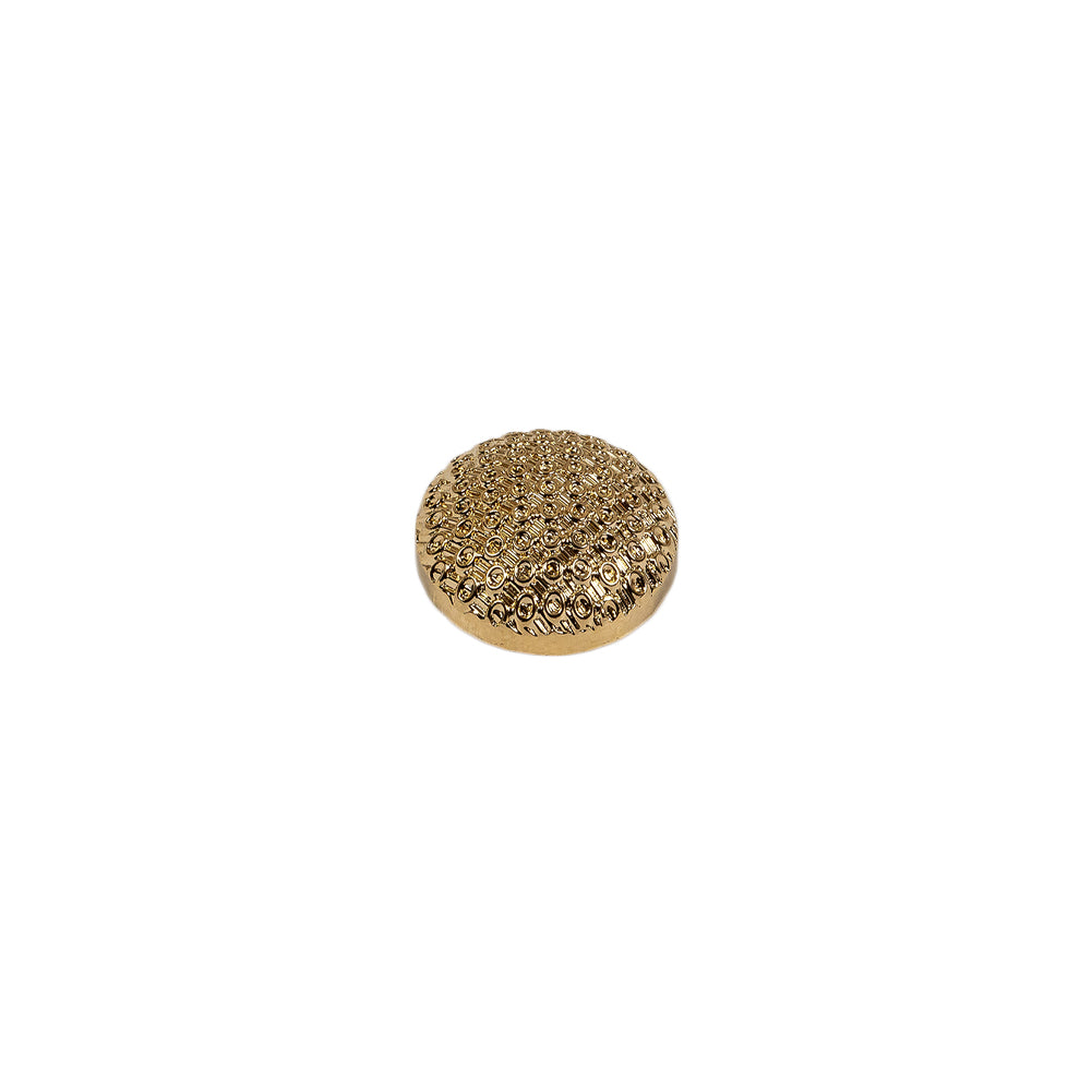 Italian Gold Textured Shank Back Button - 16L/10mm Folded Italian Gold Textured Shank Back Button - 16L/10mm Folded