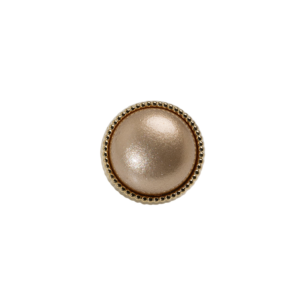 Italian Brown and Gold Edged Shank Back Button - 20L/12.5mm Italian Brown and Gold Edged Shank Back Button - 20L/12.5mm