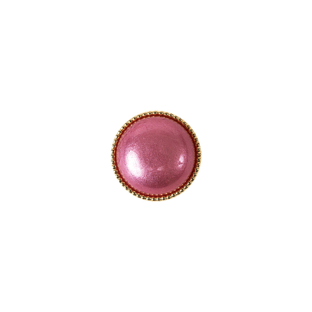 Italian Pink/Gold Shank Back Button - 18L/11.5mm Italian Pink/Gold Shank Back Button - 18L/11.5mm