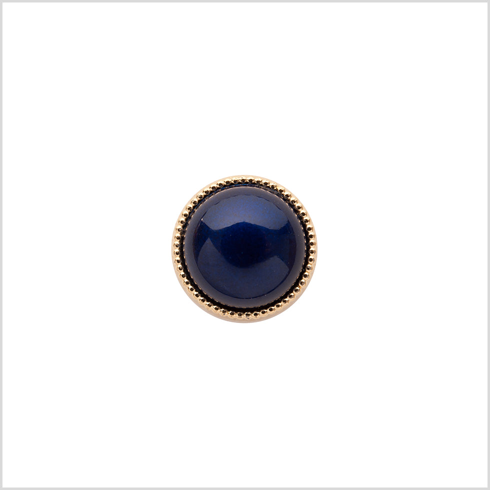 Italian Navy/Gold Shank Back Button - 16L/10mm Italian Navy/Gold Shank Back Button - 16L/10mm