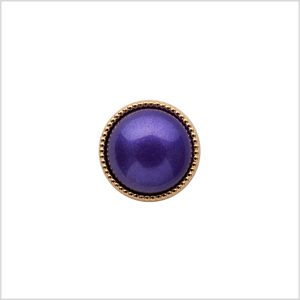 Italian Purple/Gold Shank Back Button - 18L/11.5mm Italian Purple/Gold Shank Back Button - 18L/11.5mm