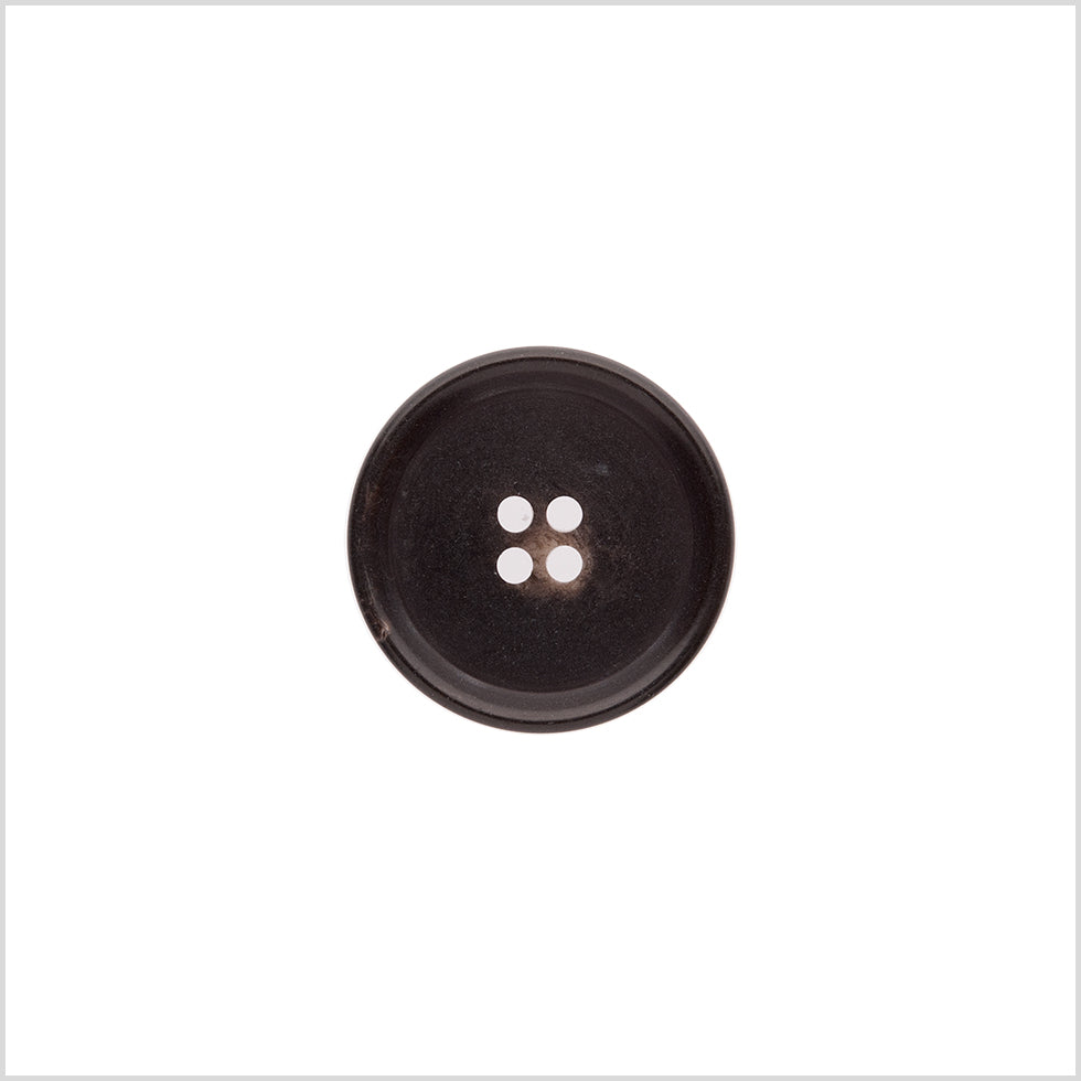 Italian Matte Brown Rimmed 4-Hole Button - 32L/20mm Italian Matte Brown Rimmed 4-Hole Button - 32L/20mm