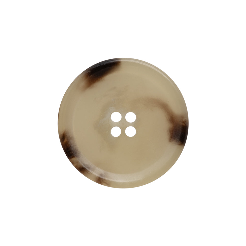 Italian Matte Beige Rimmed 4-Hole Button - 36L/23mm Italian Matte Beige Rimmed 4-Hole Button - 36L/23mm