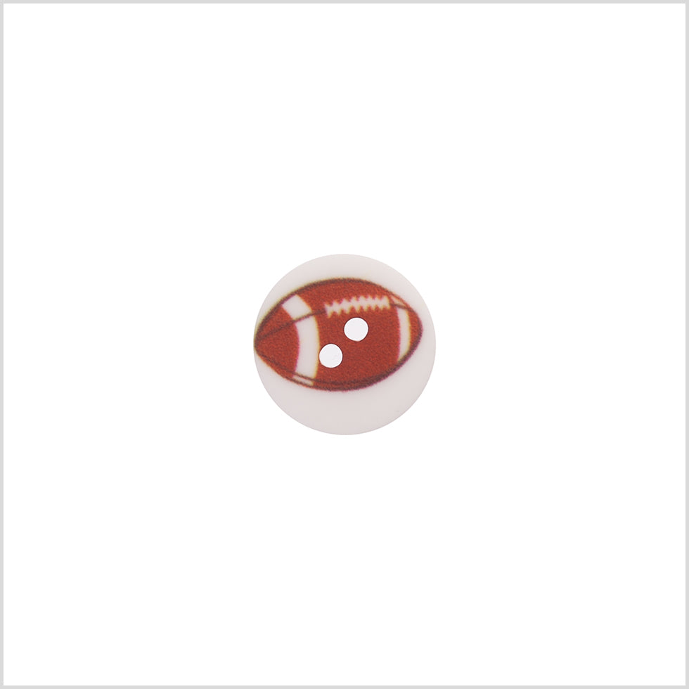 Italian White Kids Football Button - 24L/15mm Italian White Kids Football Button - 24L/15mm
