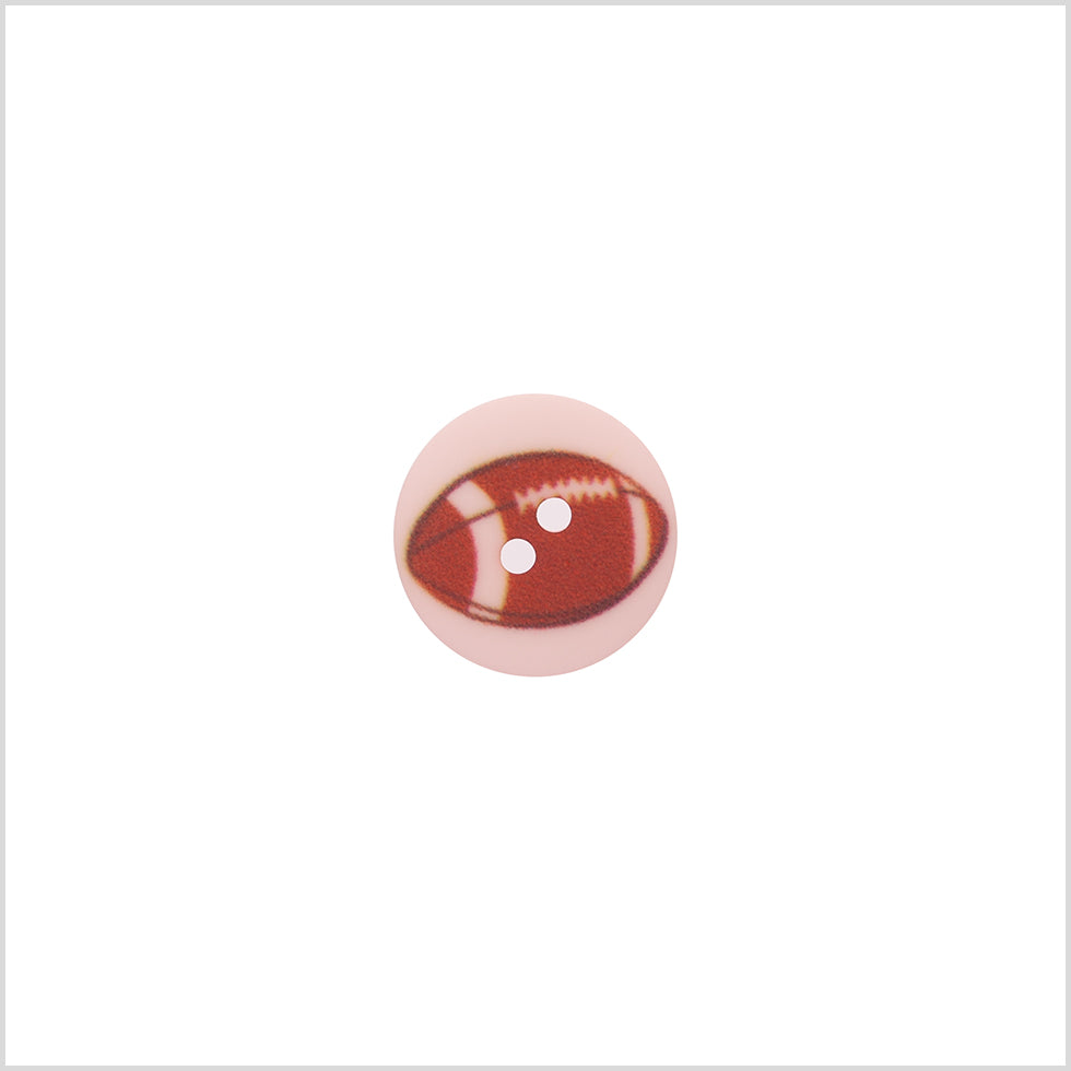 Italian Pink Kids Football Button - 24L/15mm Italian Pink Kids Football Button - 24L/15mm