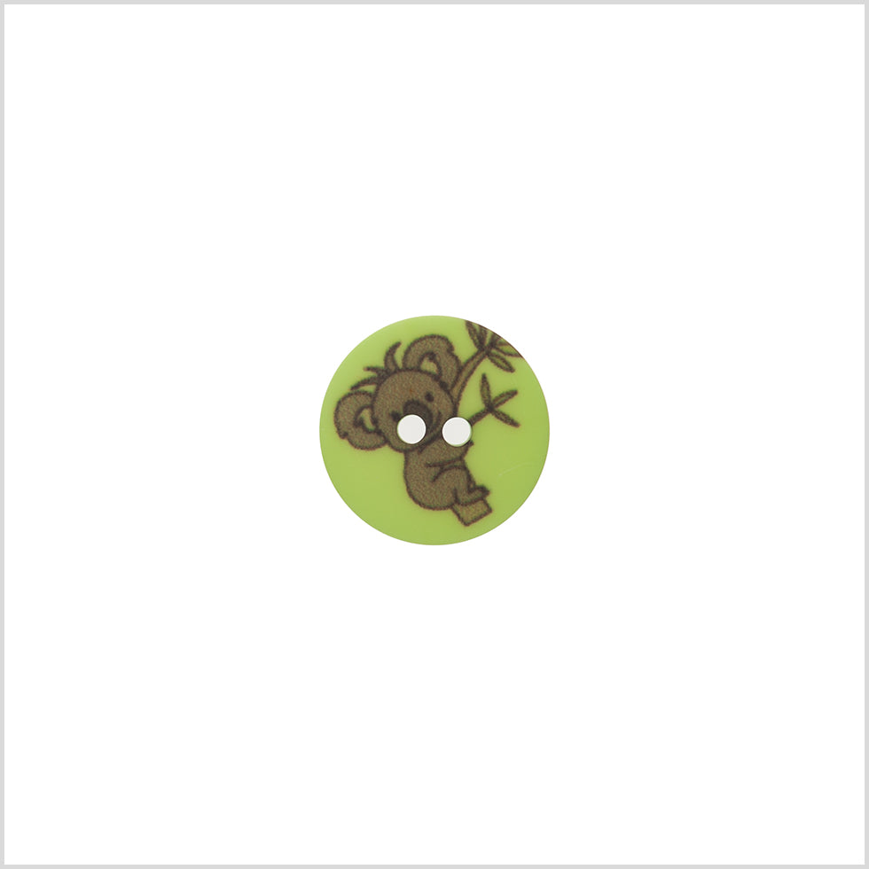Italian Green Kids Koala Button - 24L/15mm Italian Green Kids Koala Button - 24L/15mm