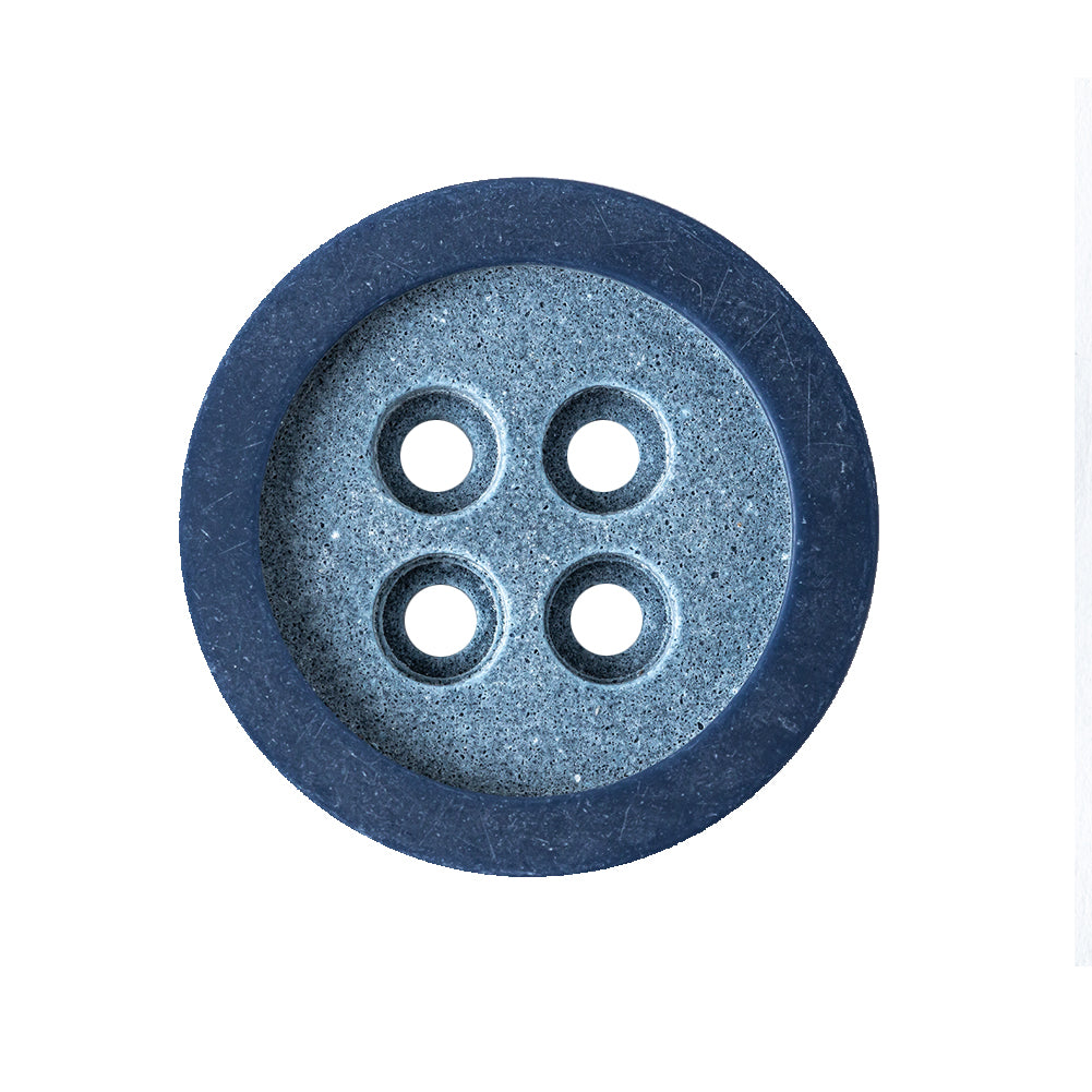 Rimmed Blue 4-Hole Button - 40L/25.5mm Rimmed Blue 4-Hole Button - 40L/25.5mm