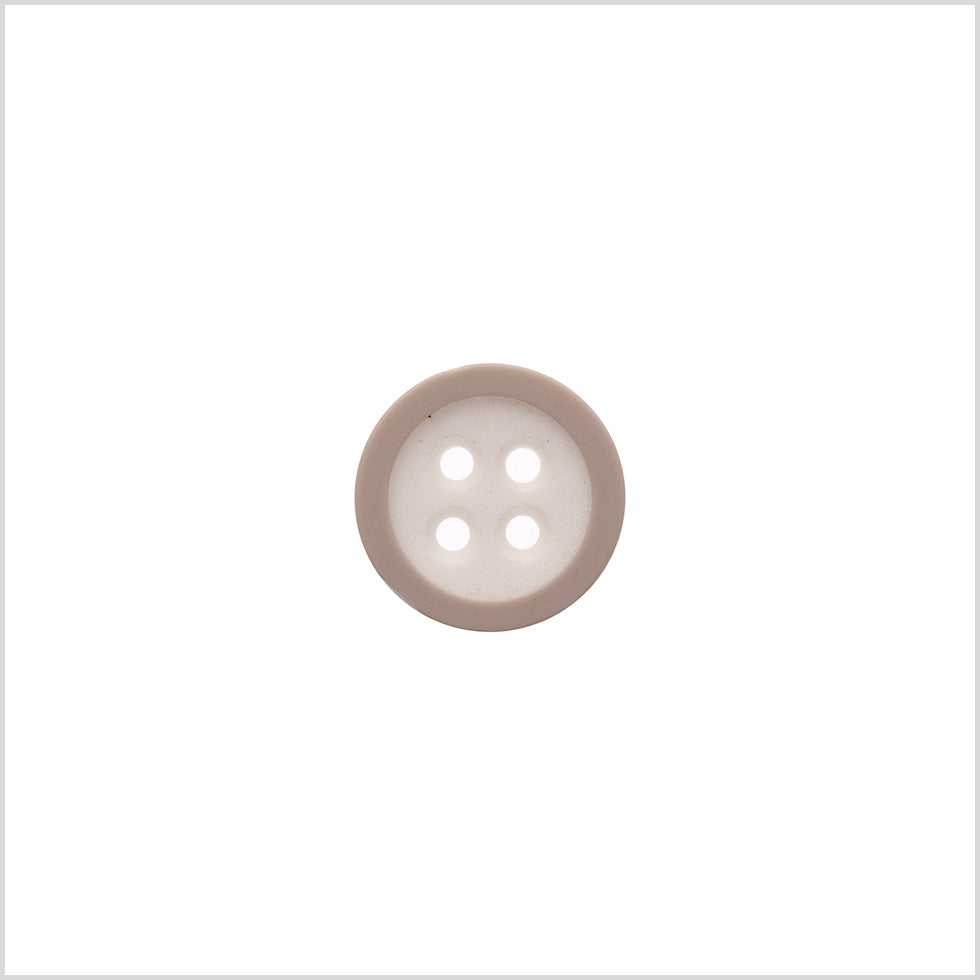 Rimmed White 4-Hole Button - 24L/15mm Rimmed White 4-Hole Button - 24L/15mm