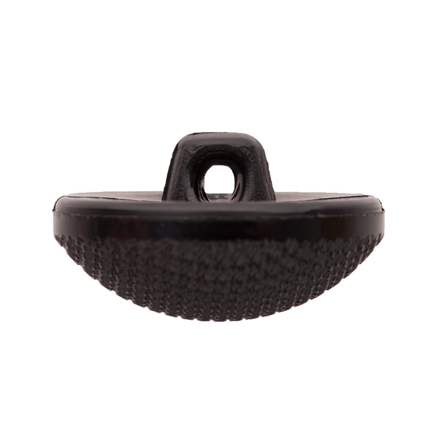 Italian Black Textured Shank Back Button - 44L/28mm - Detail Italian Black Textured Shank Back Button - 44L/28mm - Detail