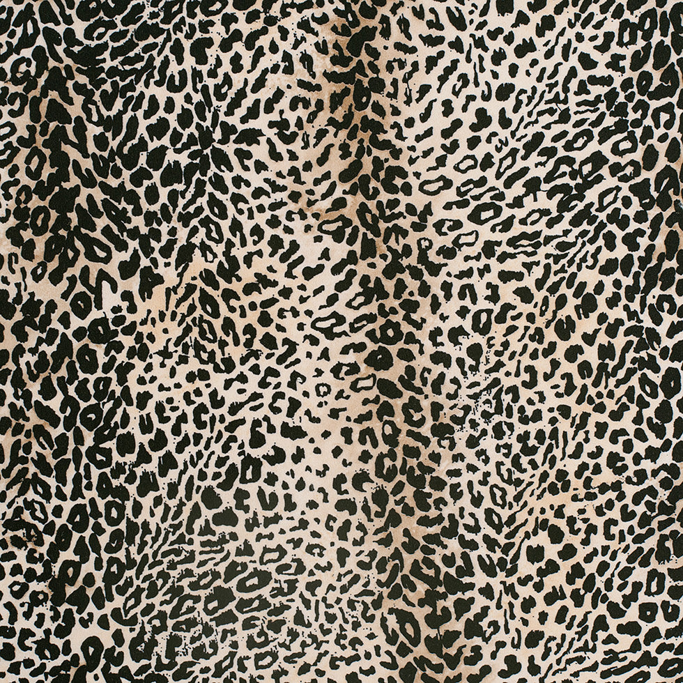 Black/Beige Cheetah Printed Micro-Polyester and Cotton Black/Beige Cheetah Printed Micro-Polyester and Cotton
