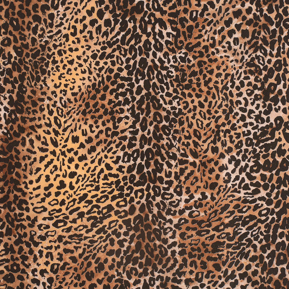 Brown/Black Cheetah Printed Micro-Polyester and Cotton Brown/Black Cheetah Printed Micro-Polyester and Cotton