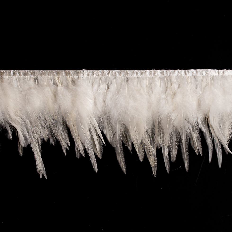 6" Ivory Cock Feather Fringe 6" Ivory Cock Feather Fringe