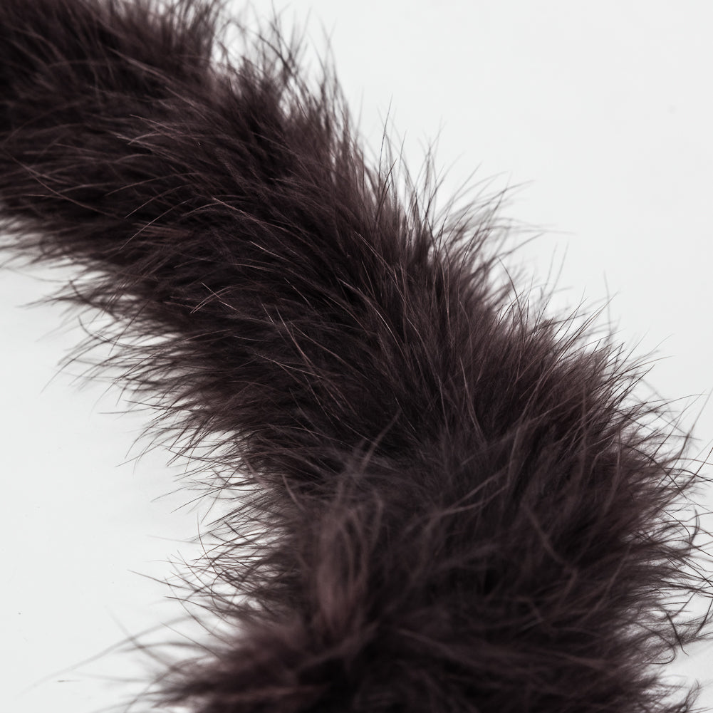 Brown Marabou Feather Scarf - 33 - Detail Brown Marabou Feather Scarf - 33 - Detail