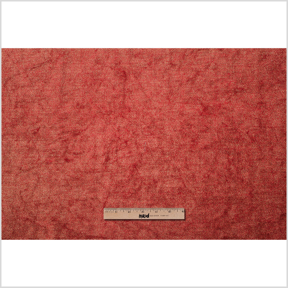 Short Pile Fire Engine Metallic Polyester Blended Velvet - Full Short Pile Fire Engine Metallic Polyester Blended Velvet - Full