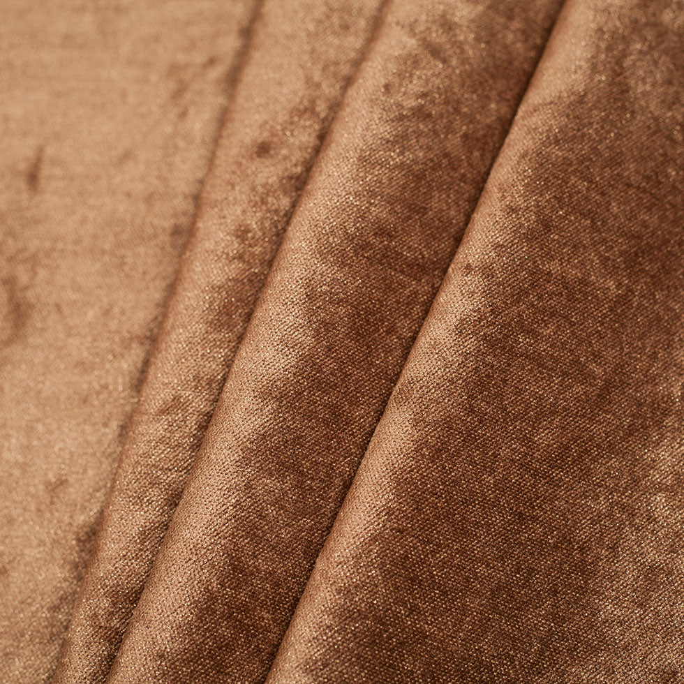 Short Pile Cocoa Metallic Polyester Blended Velvet Folded Short Pile Cocoa Metallic Polyester Blended Velvet Folded