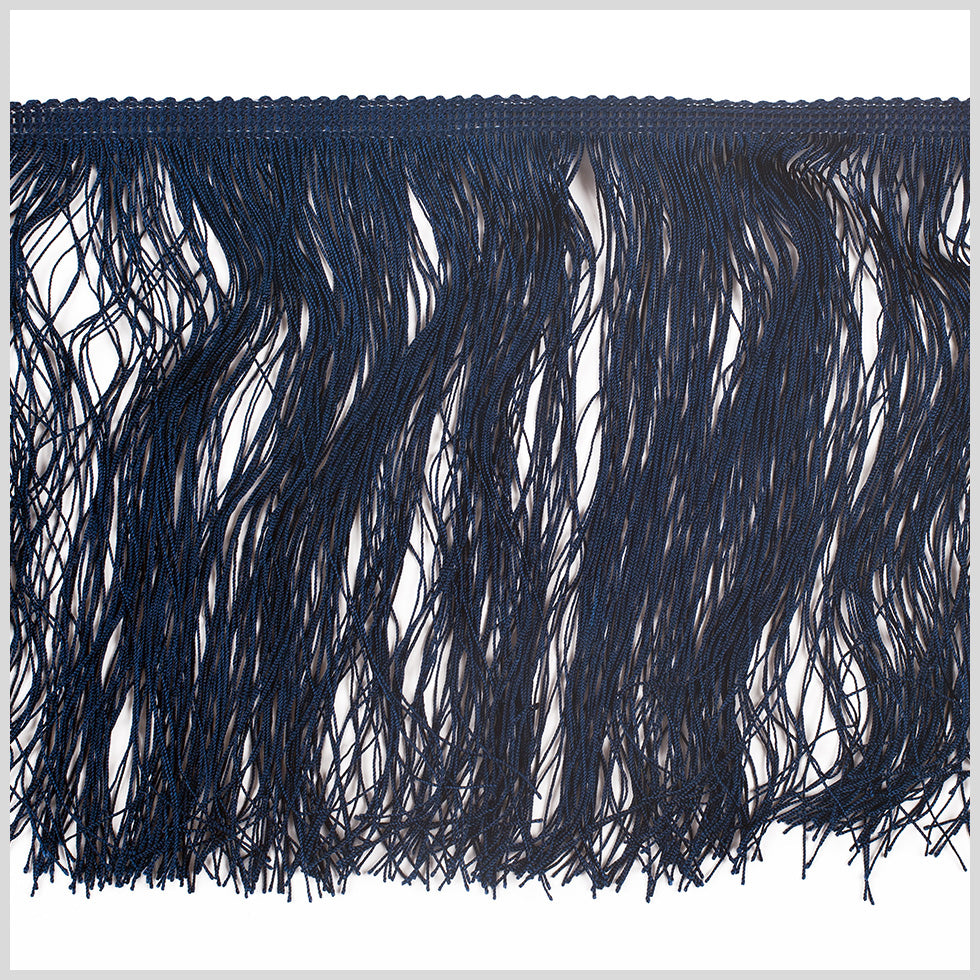 8 European Dark Navy Chainette Fringe Trim 8 European Dark Navy Chainette Fringe Trim