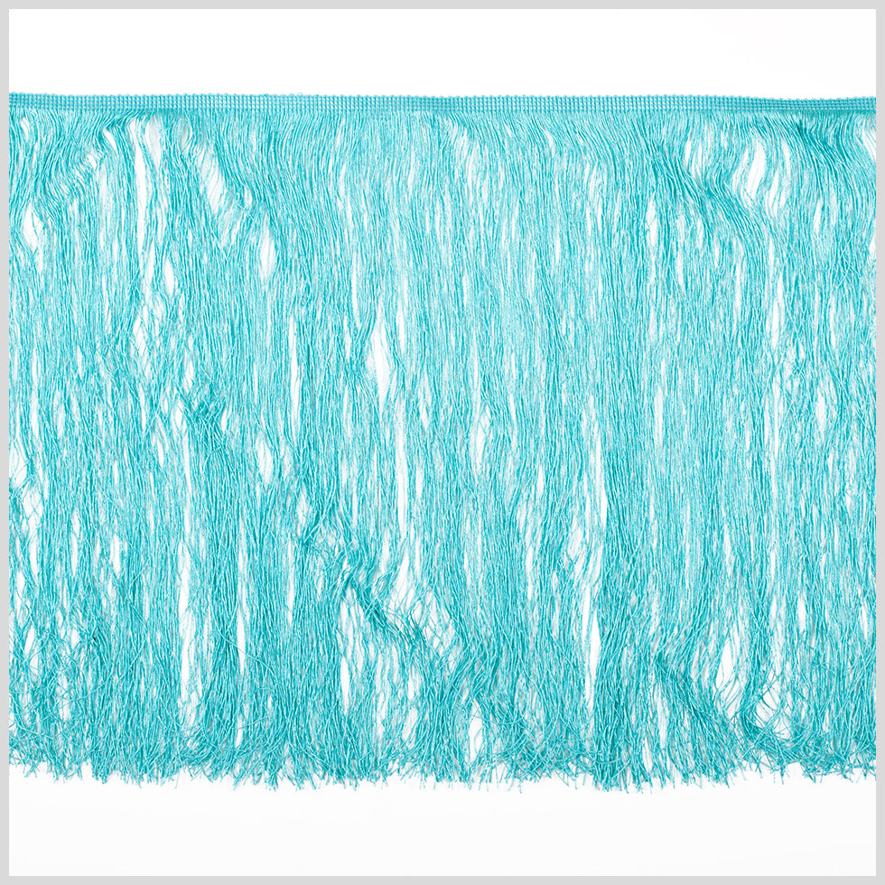 16 European Aqua Chainette Fringe Trim 16 European Aqua Chainette Fringe Trim