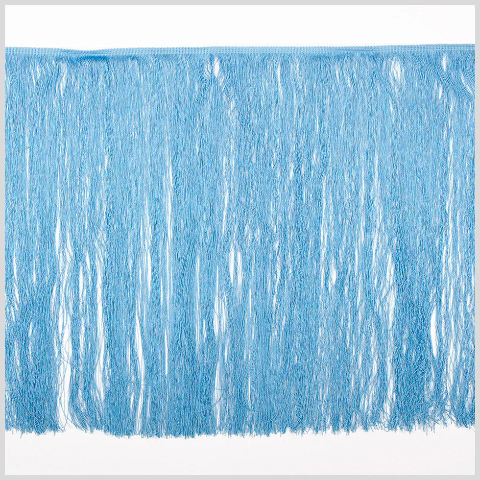 24" European Powdered Blue Chainette Fringe Trim 24" European Powdered Blue Chainette Fringe Trim