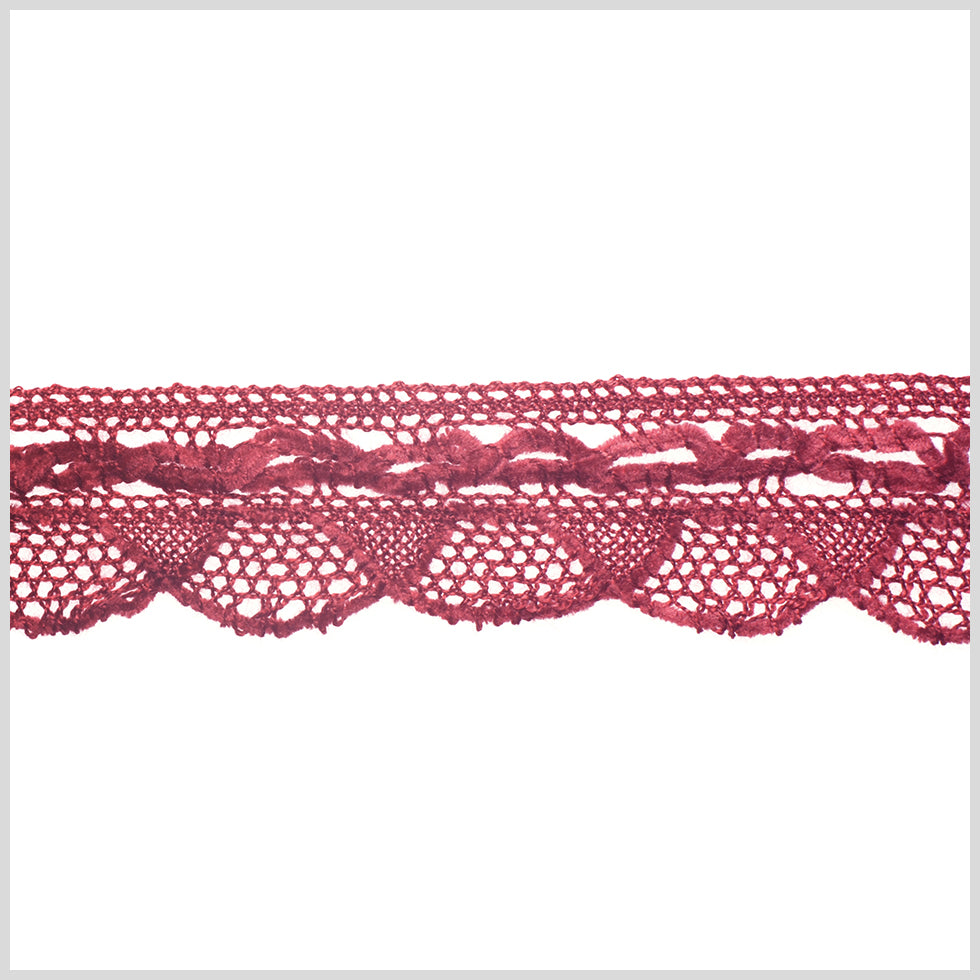 1.5" European Red Crochet Trim 1.5" European Red Crochet Trim