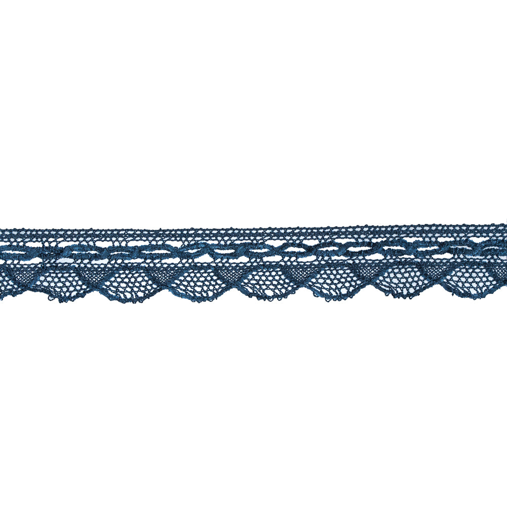 1.5 European Navy Crochet Trim 1.5 European Navy Crochet Trim