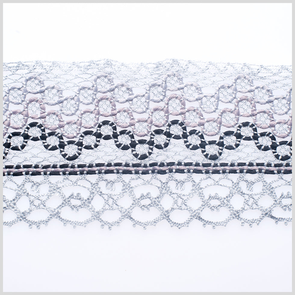 3" European Silver Crochet Trim 3" European Silver Crochet Trim