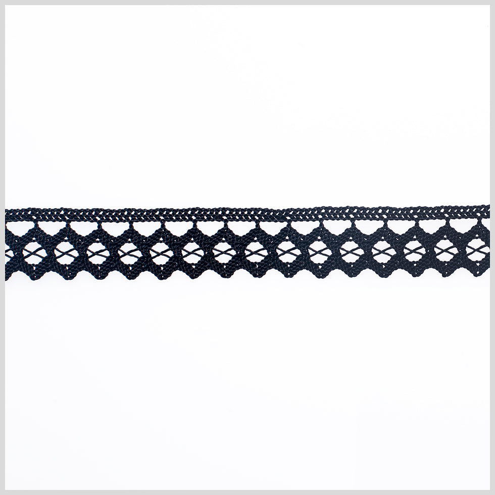 Black European Crochet Trim - 0.75 Black European Crochet Trim - 0.75