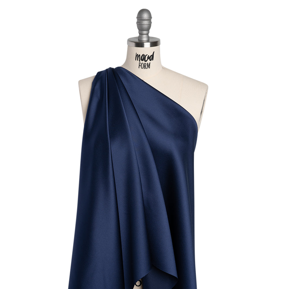 Polyester Satin - Storm Navy - Reverie Collection Polyester Satin - Storm Navy - Reverie Collection