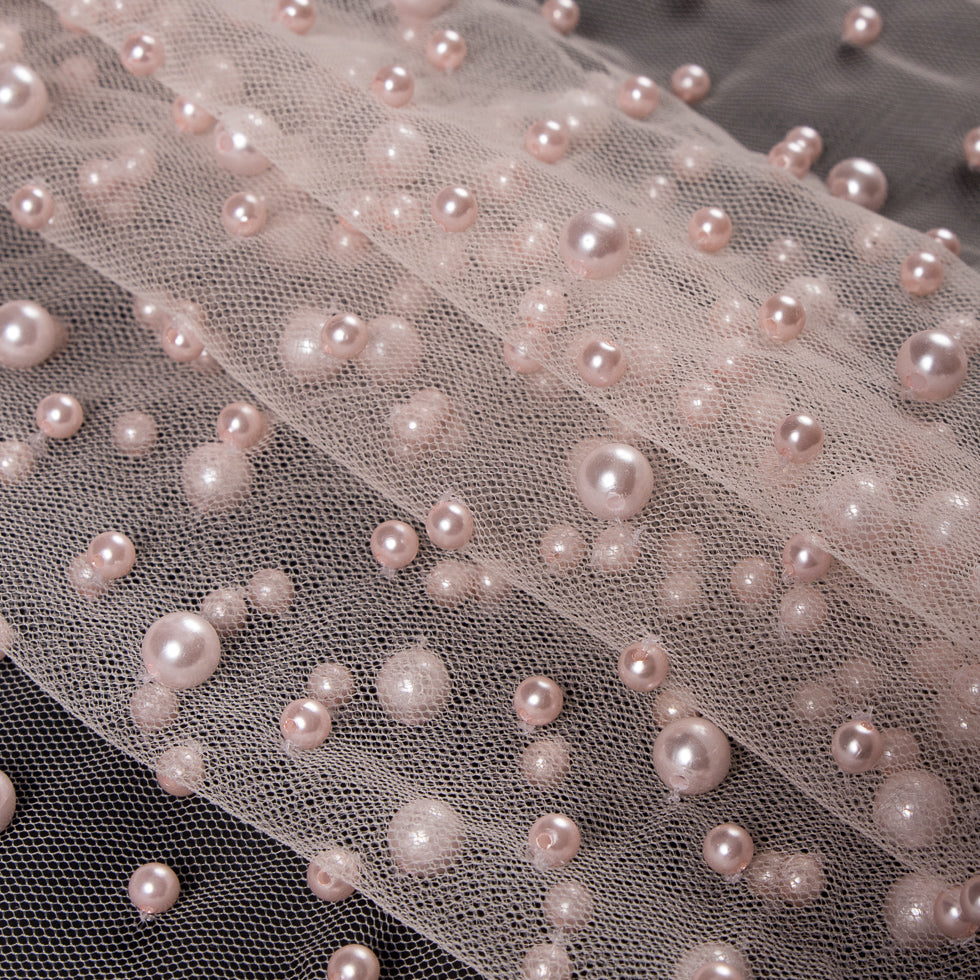 Fancy Cradle Pink Pearled Mesh/Lace - Detail Fancy Cradle Pink Pearled Mesh/Lace - Detail