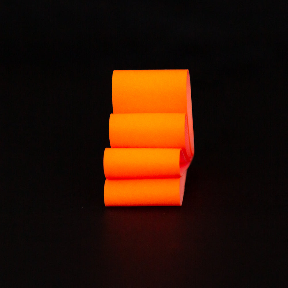 Italian Neon Orange Reflective Ribbon - 0.875 - Detail Italian Neon Orange Reflective Ribbon - 0.875 - Detail