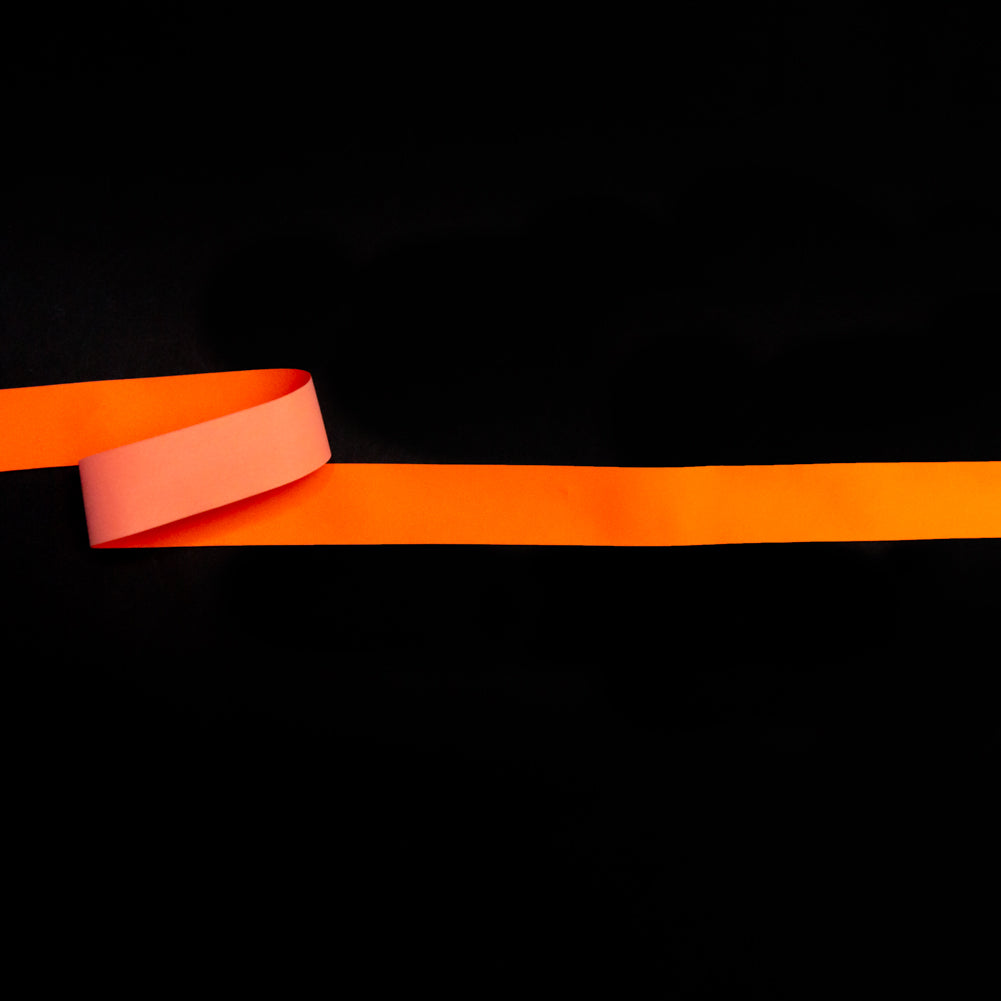 Italian Neon Orange Reflective Ribbon - 0.875 Italian Neon Orange Reflective Ribbon - 0.875