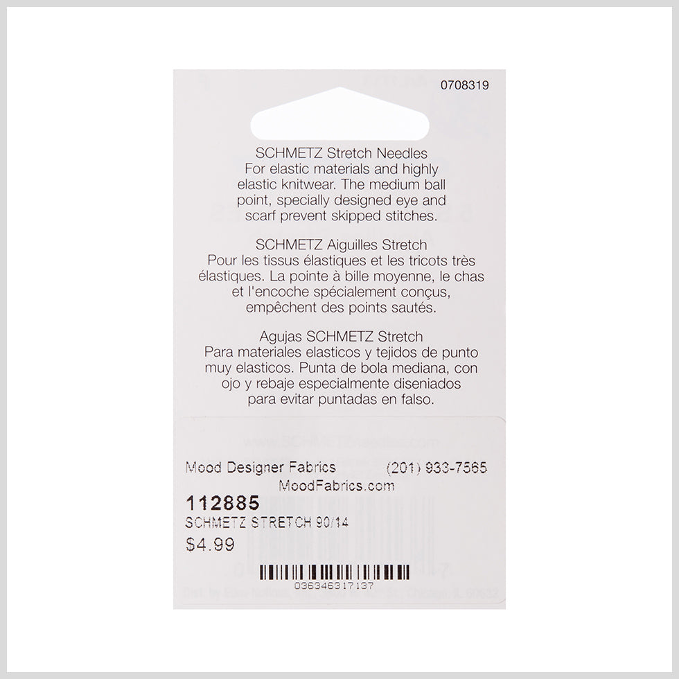 Schmetz Stretch Needles Size 90/14 - Detail