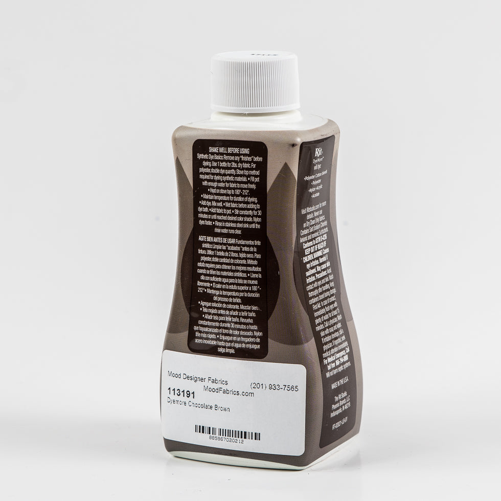 Rit DyeMore Synthetic Fiber Dye - Chocolate Brown - 7oz Bottle Detail Rit DyeMore Synthetic Fiber Dye - Chocolate Brown - 7oz Bottle Detail
