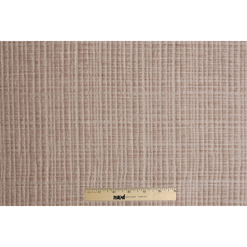 Beige Textured Grid Blended Linen Woven Full Beige Textured Grid Blended Linen Woven Full