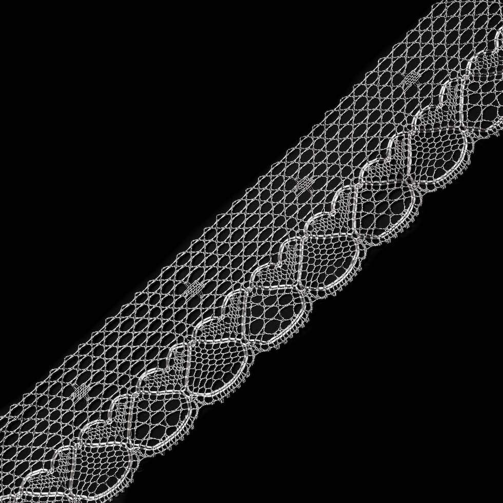 European Metallic Silver Lace Trim - 3 European Metallic Silver Lace Trim - 3