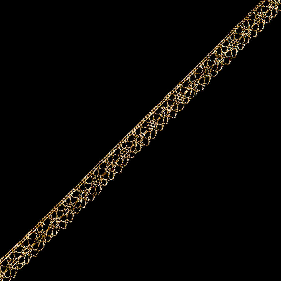 European Metallic Gold Lace Trim - 0.5 European Metallic Gold Lace Trim - 0.5