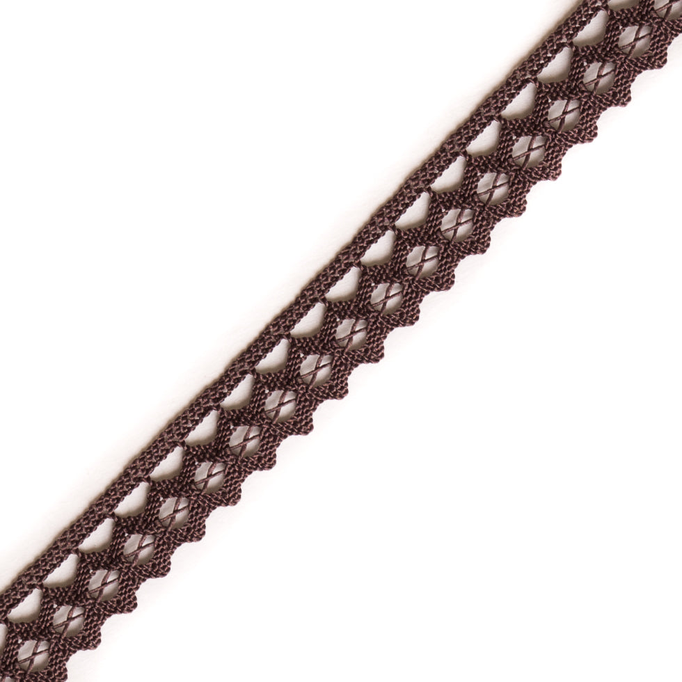 0.75 European Brown Crochet Trim 0.75 European Brown Crochet Trim
