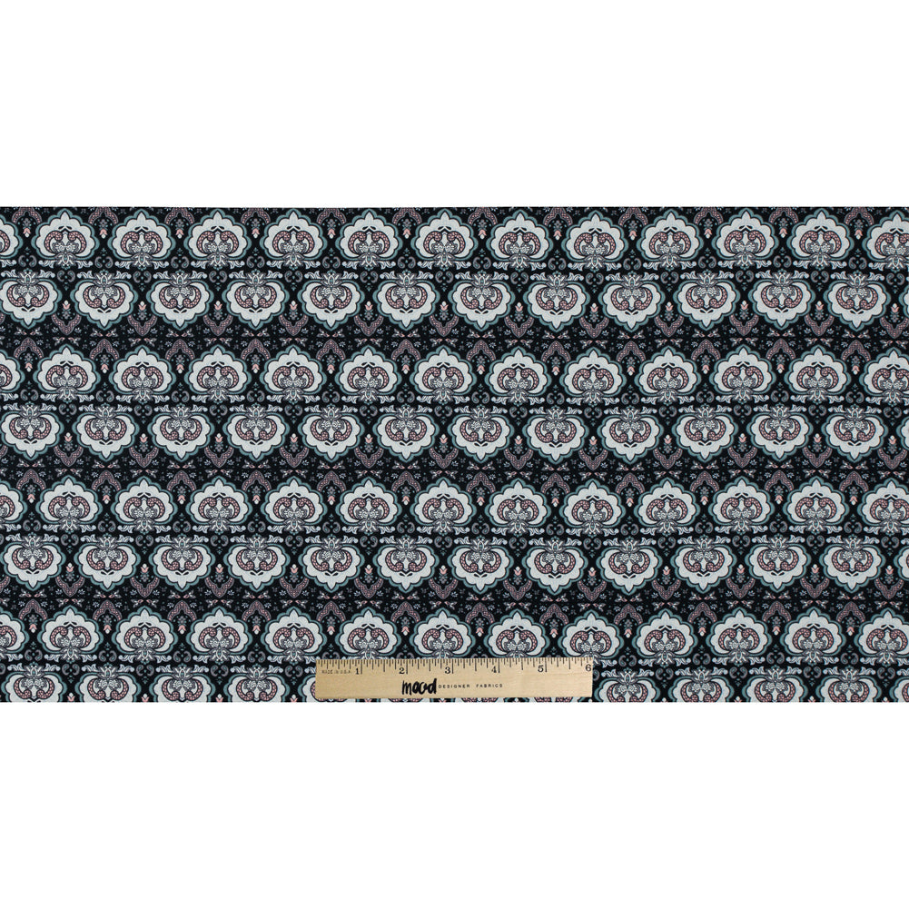 Black/Pink/Gray Printed Stretch Cotton Sateen - Folded Black/Pink/Gray Printed Stretch Cotton Sateen - Folded