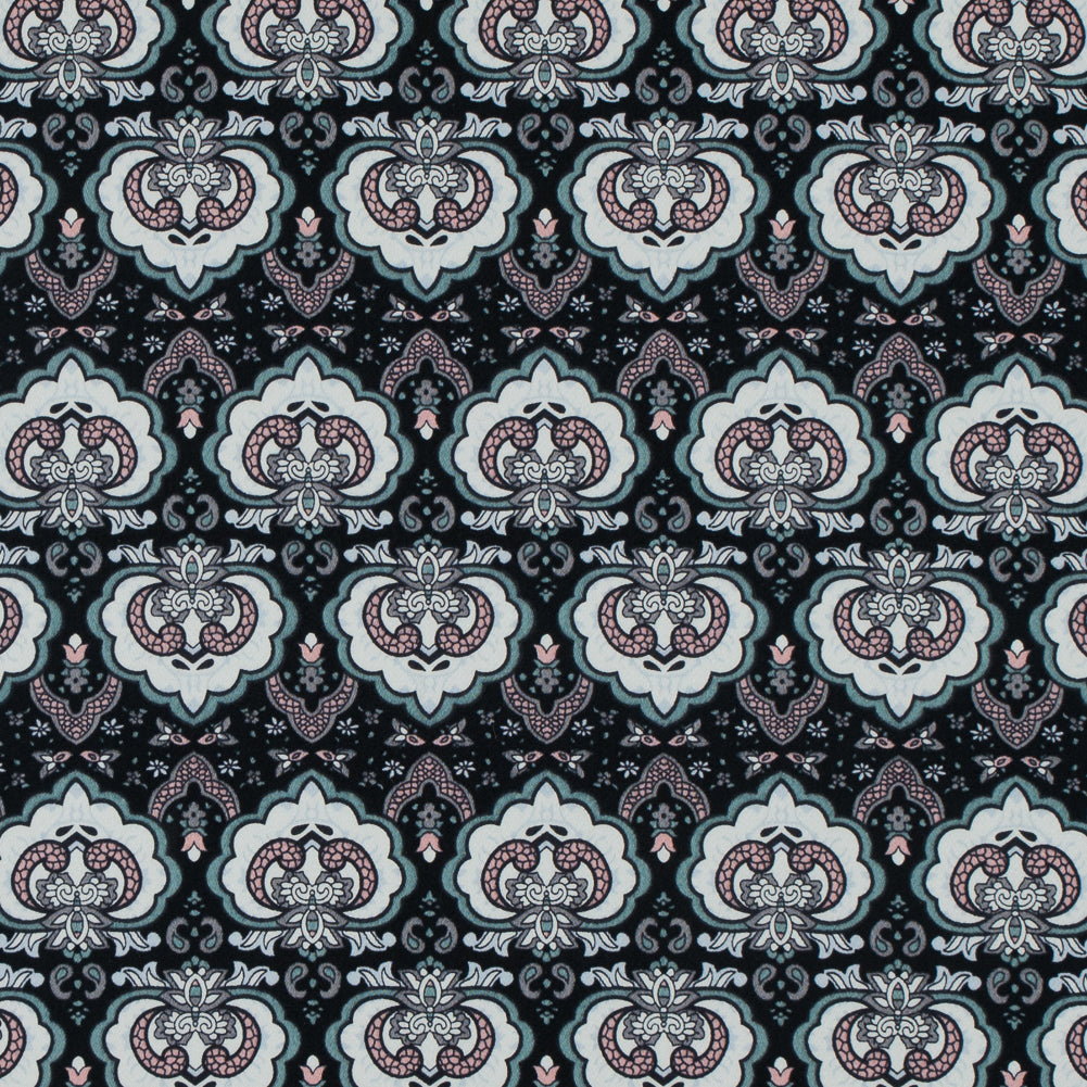 Black/Pink/Gray Printed Stretch Cotton Sateen Black/Pink/Gray Printed Stretch Cotton Sateen