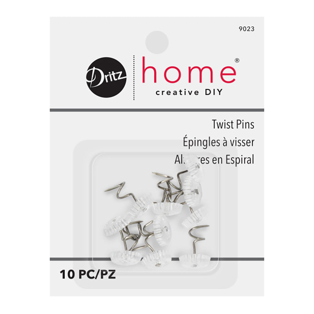 Dritz Home Twist Pins - Clear - 10 PC Dritz Home Twist Pins - Clear - 10 PC
