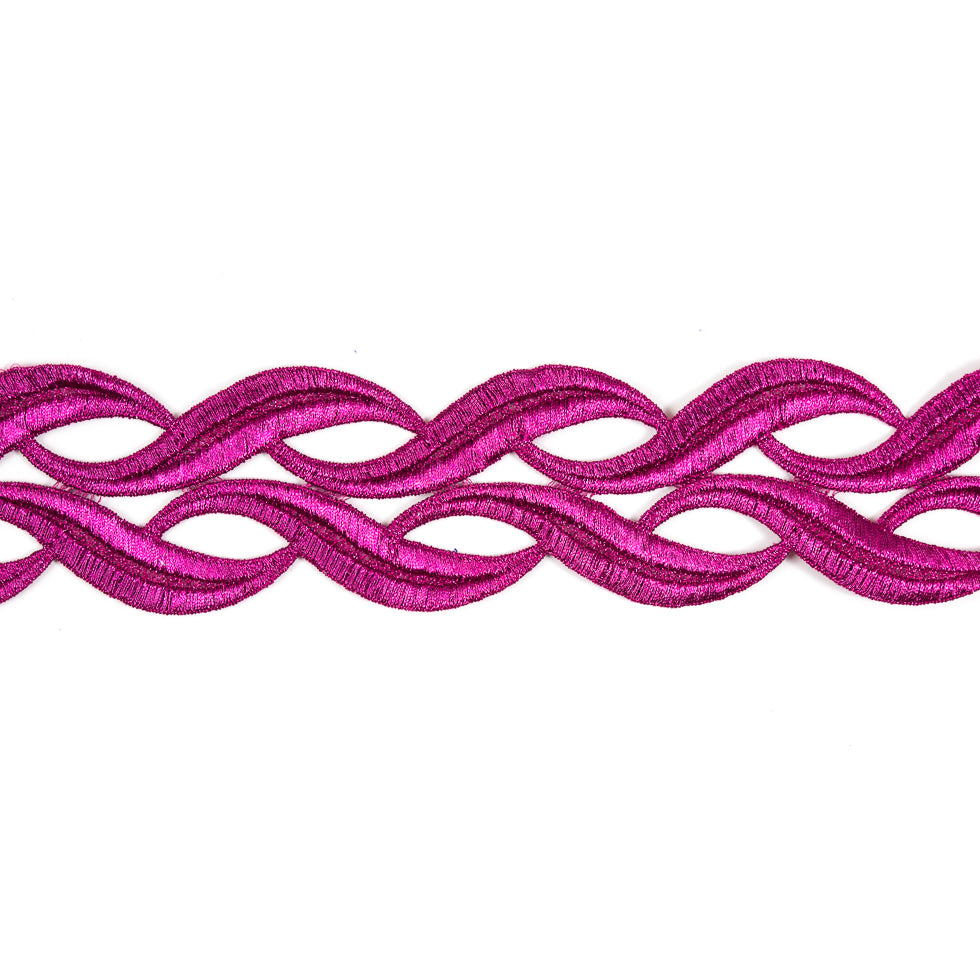 Metallic Pink Lace Trim - 2 Metallic Pink Lace Trim - 2
