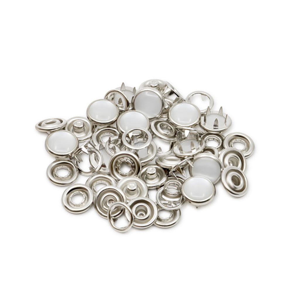 Dritz Pearl Snap Fasteners - White - 7/16", 12 Sets Dritz Pearl Snap Fasteners - White - 7/16", 12 Sets