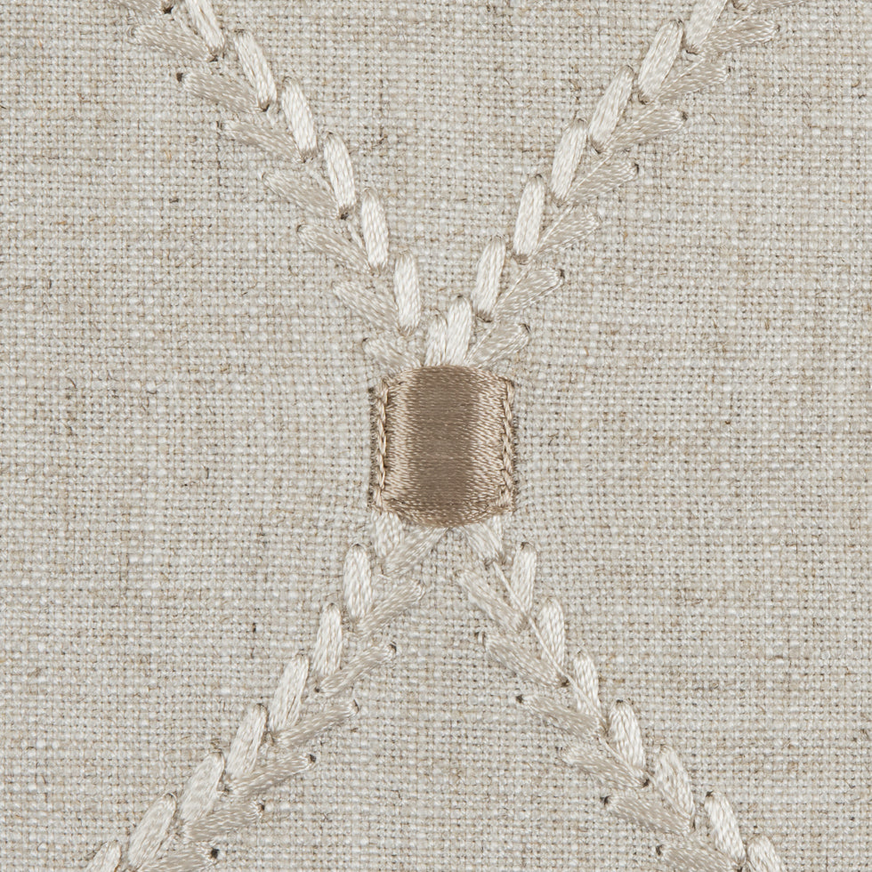 Flax Classical Rayon Embroidered Linen Detail Flax Classical Rayon Embroidered Linen Detail