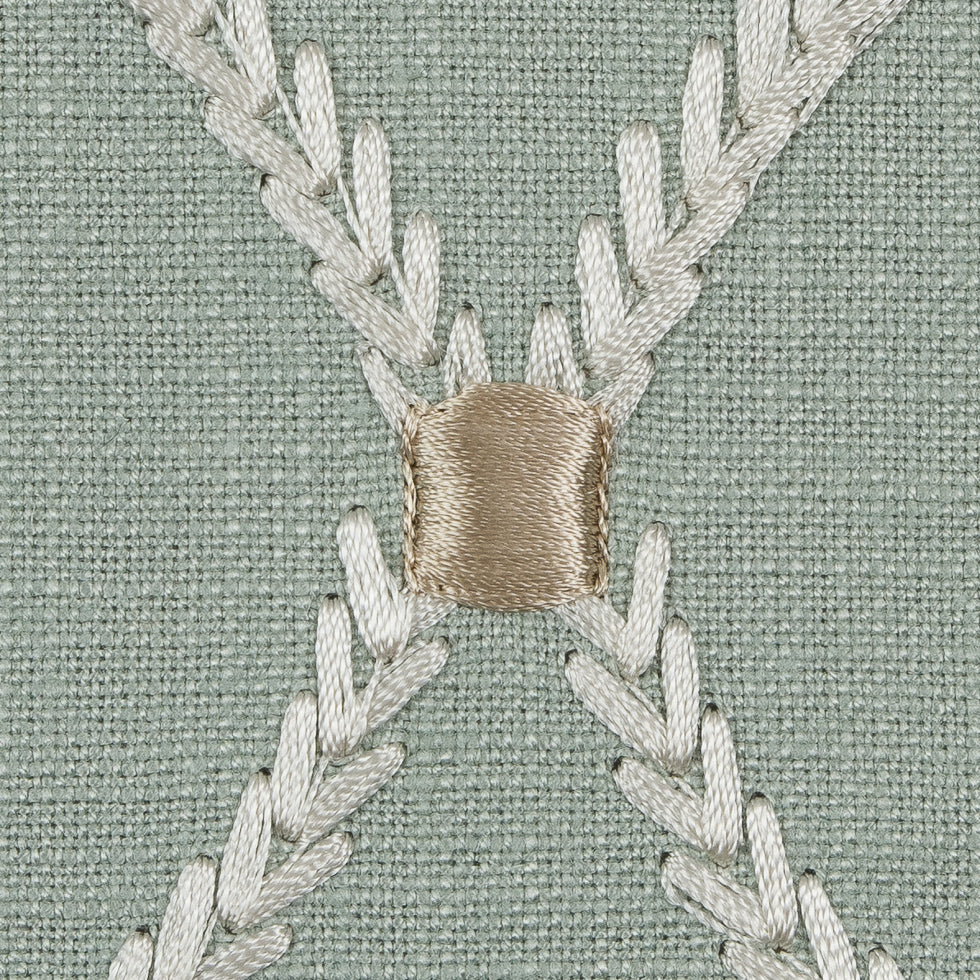 Shore Classical Rayon Embroidered Linen - Detail Shore Classical Rayon Embroidered Linen - Detail